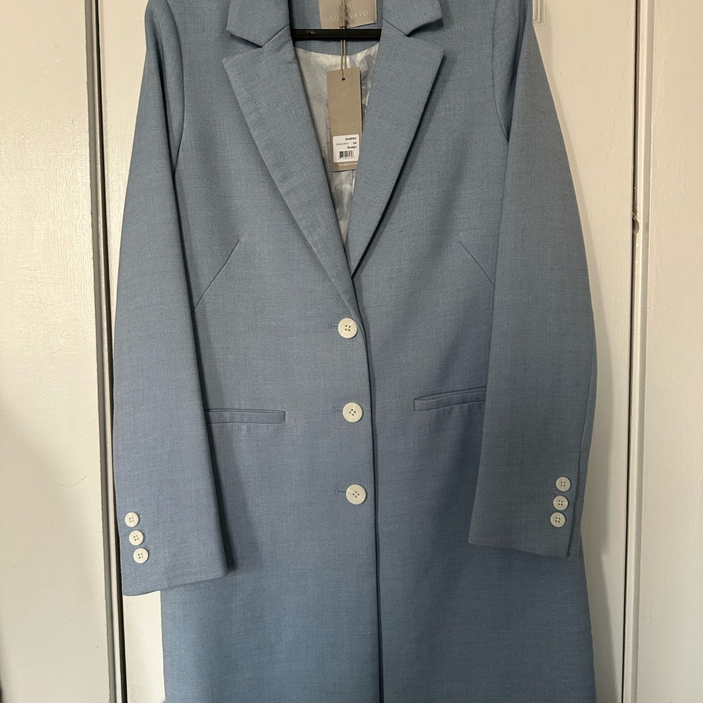 Sz XS Esmerie Elegant Pale Blue Women's Coat Brand New
